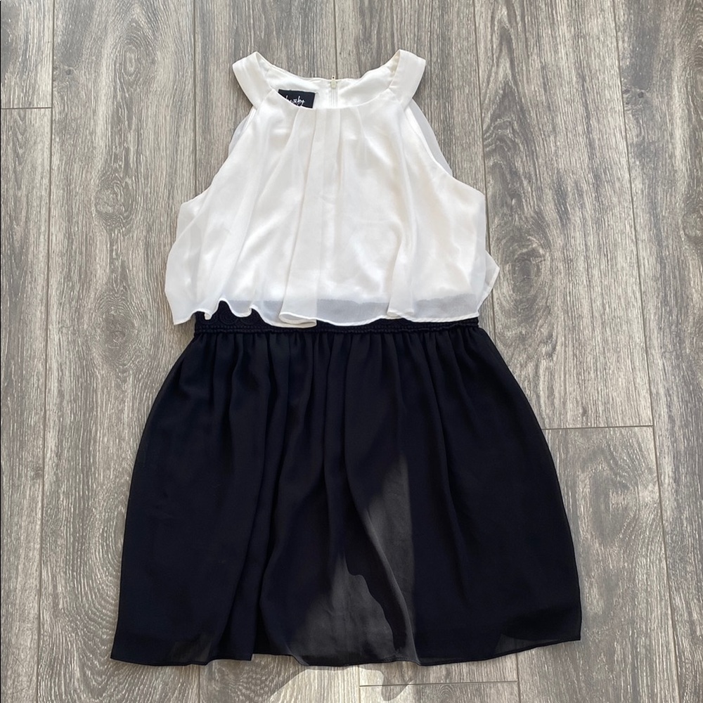 by & by - Girls Black & White Formal Party Dress - Size 16